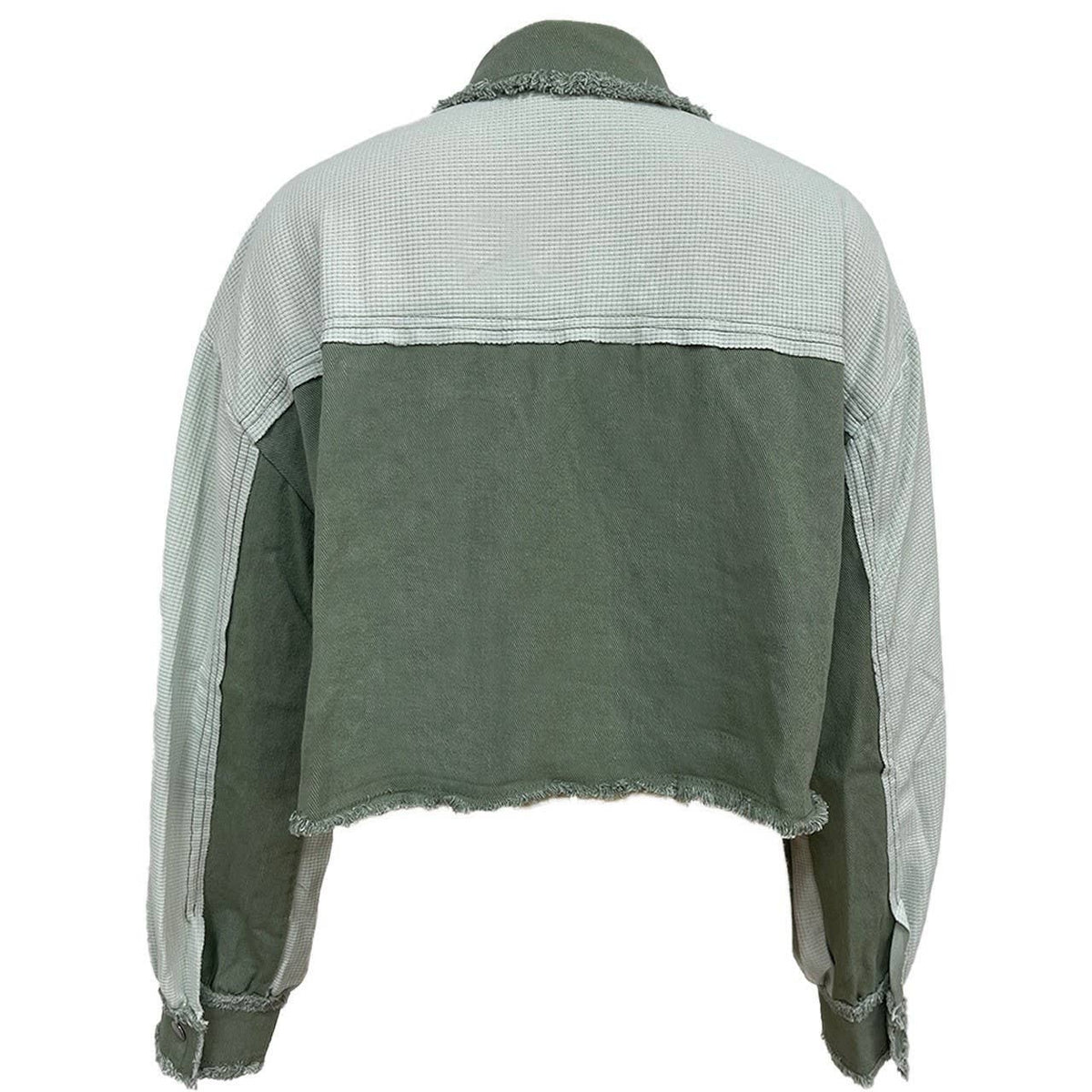 two toned cropped shacket