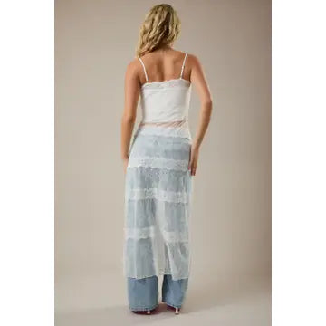 Sheer Lace Maxi Dress