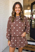 Polka Dot Casual Mini Skort