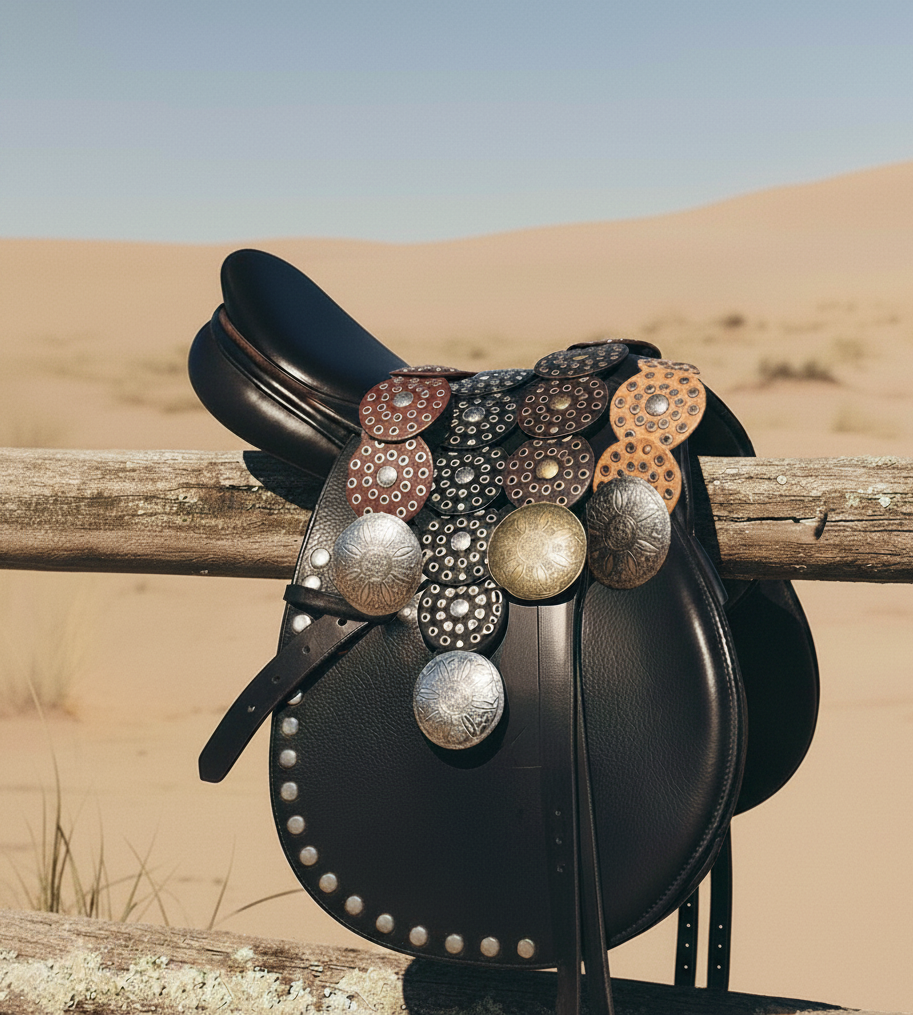 Wide Western Belt for Women | Cowgirl Disc Belt with Grommet