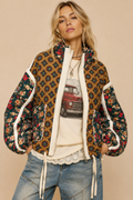 Patchwork Quilted Bomber Jacket