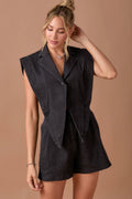 Sleeveless Blazer Romper