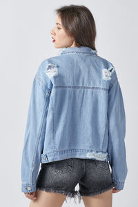 Heavily Distressed Denim Jacket