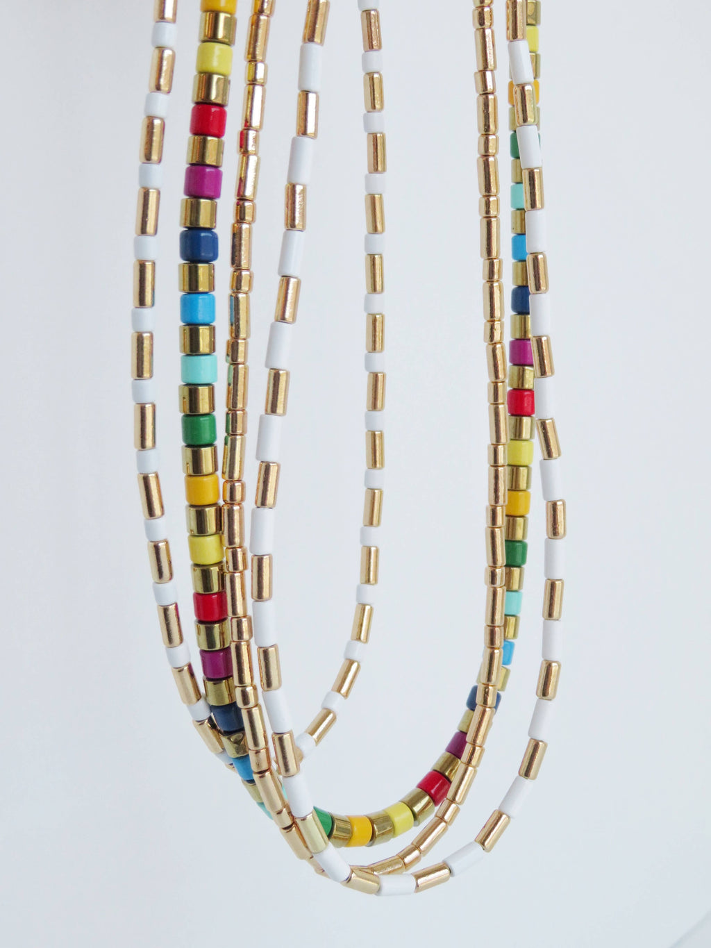 Enamel Tube Necklaces