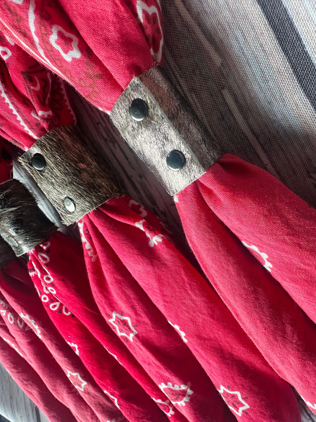 Cherry Red Hand Dyed Bandanas 