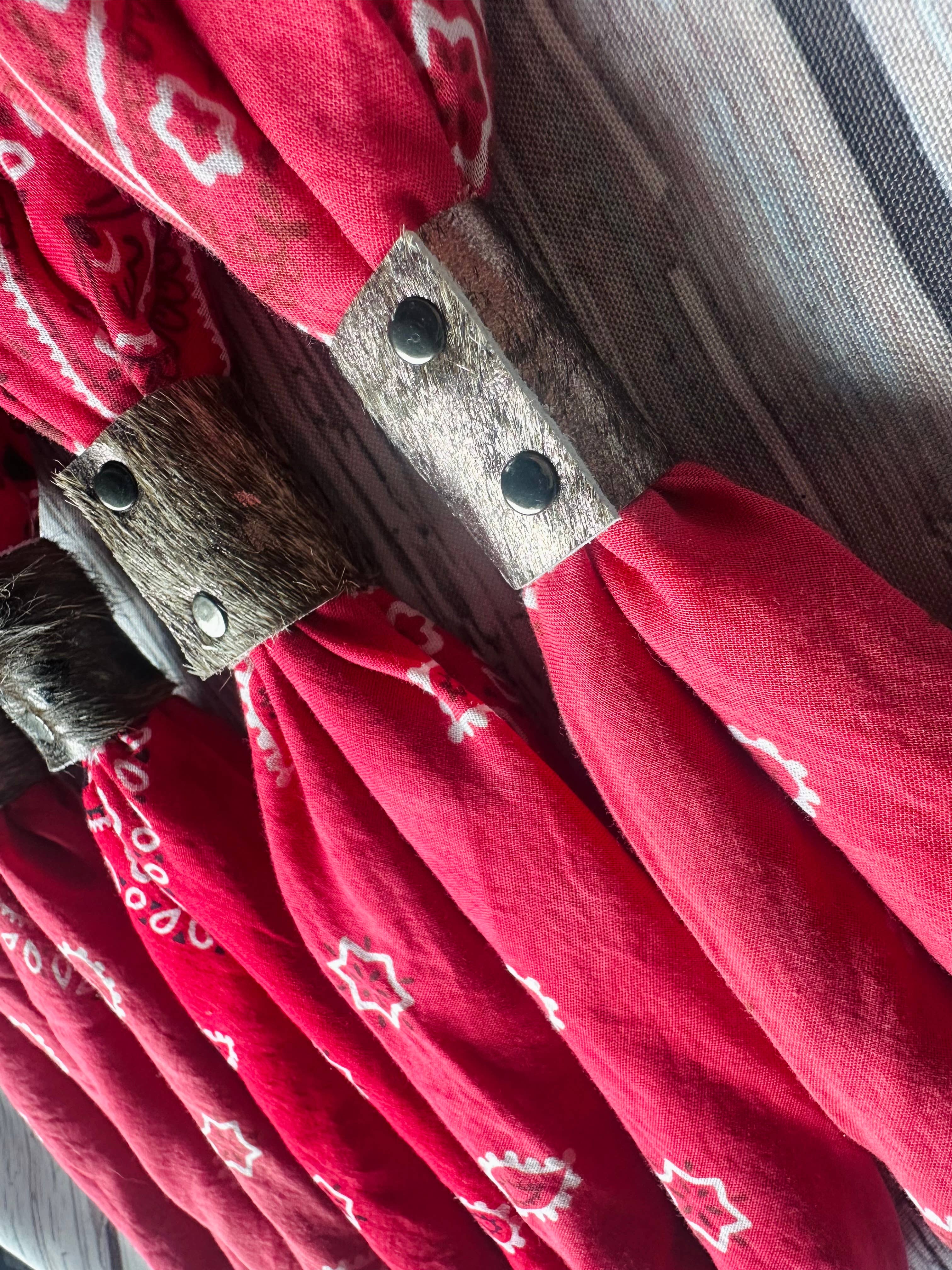 Cherry Red Hand Dyed Bandanas 