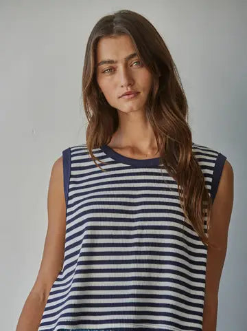 Relaxed striped tank