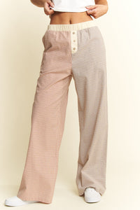 Plaid color-block Boxer Pants