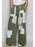 Olive patchwork pants