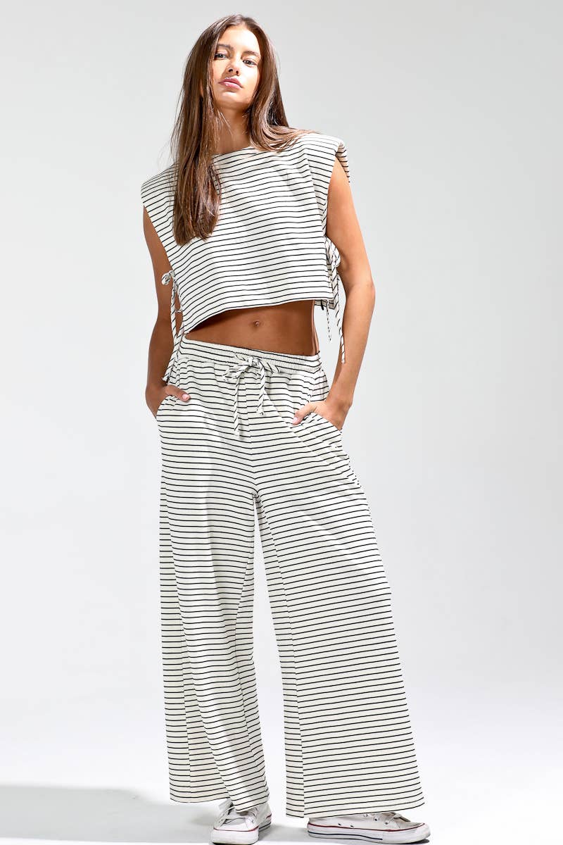 Cropped striped top