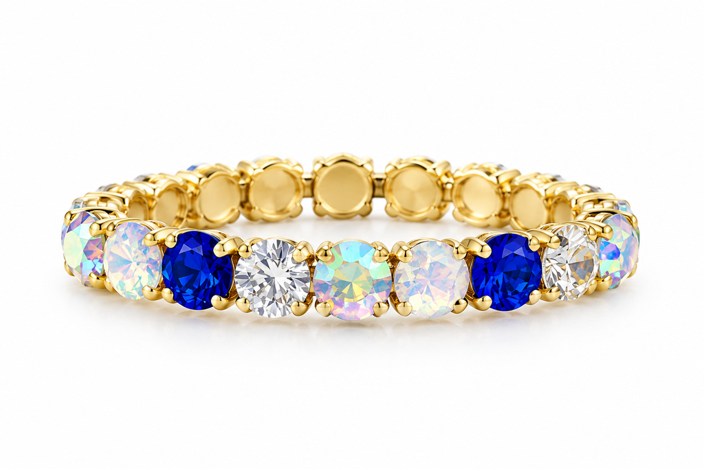 Blue Game Day Tennis Bracelet
