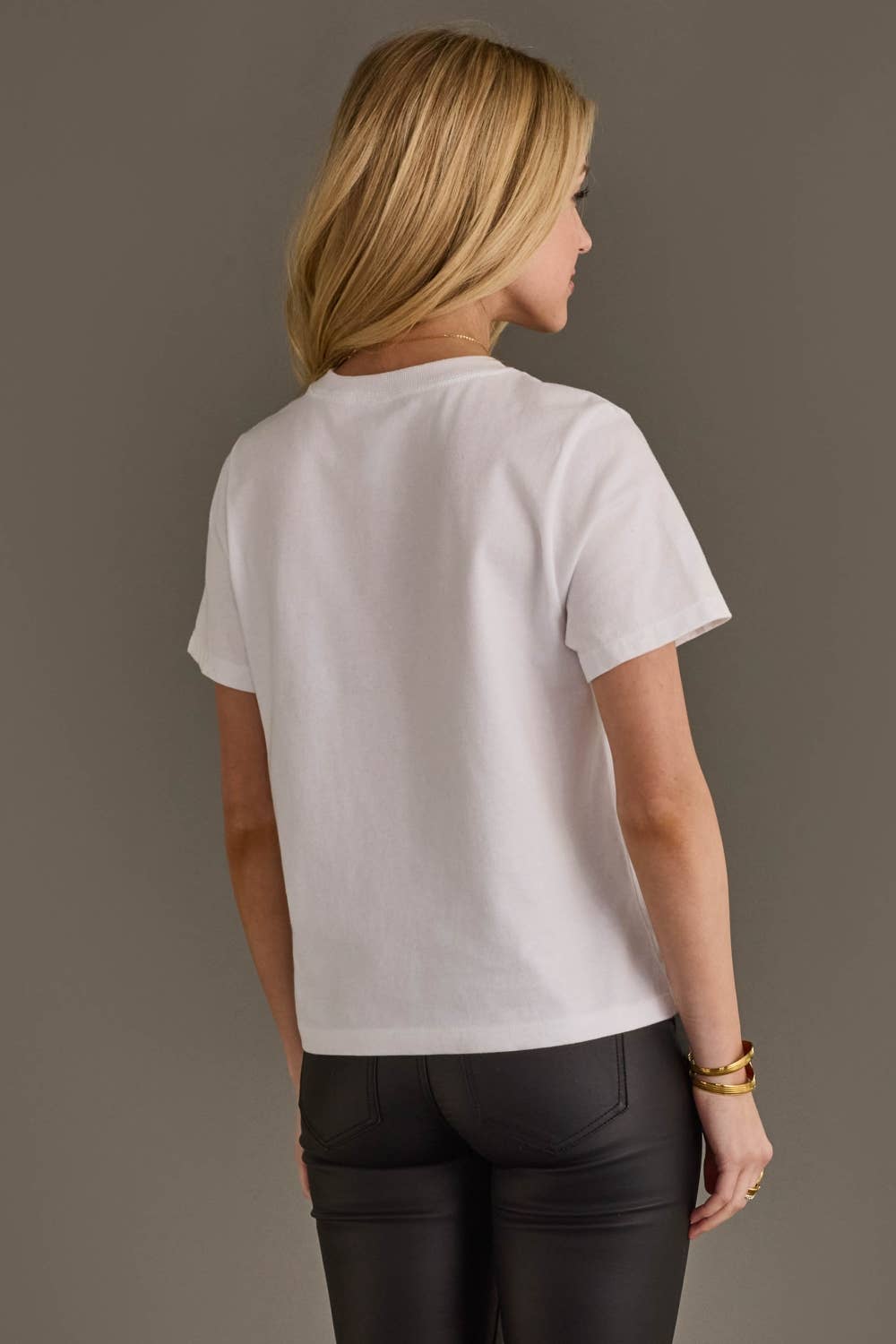 White Boots Out The Window Graphic Tee