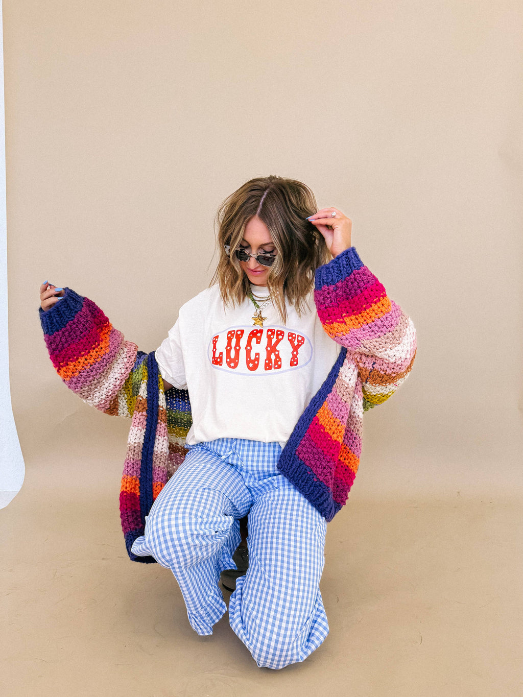 Star studded lucky graphic tee