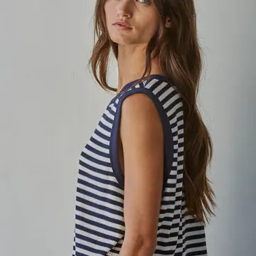 Relaxed striped tank