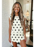 Polka dot skort set