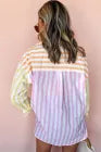 Long sleeve pink contrast shirt