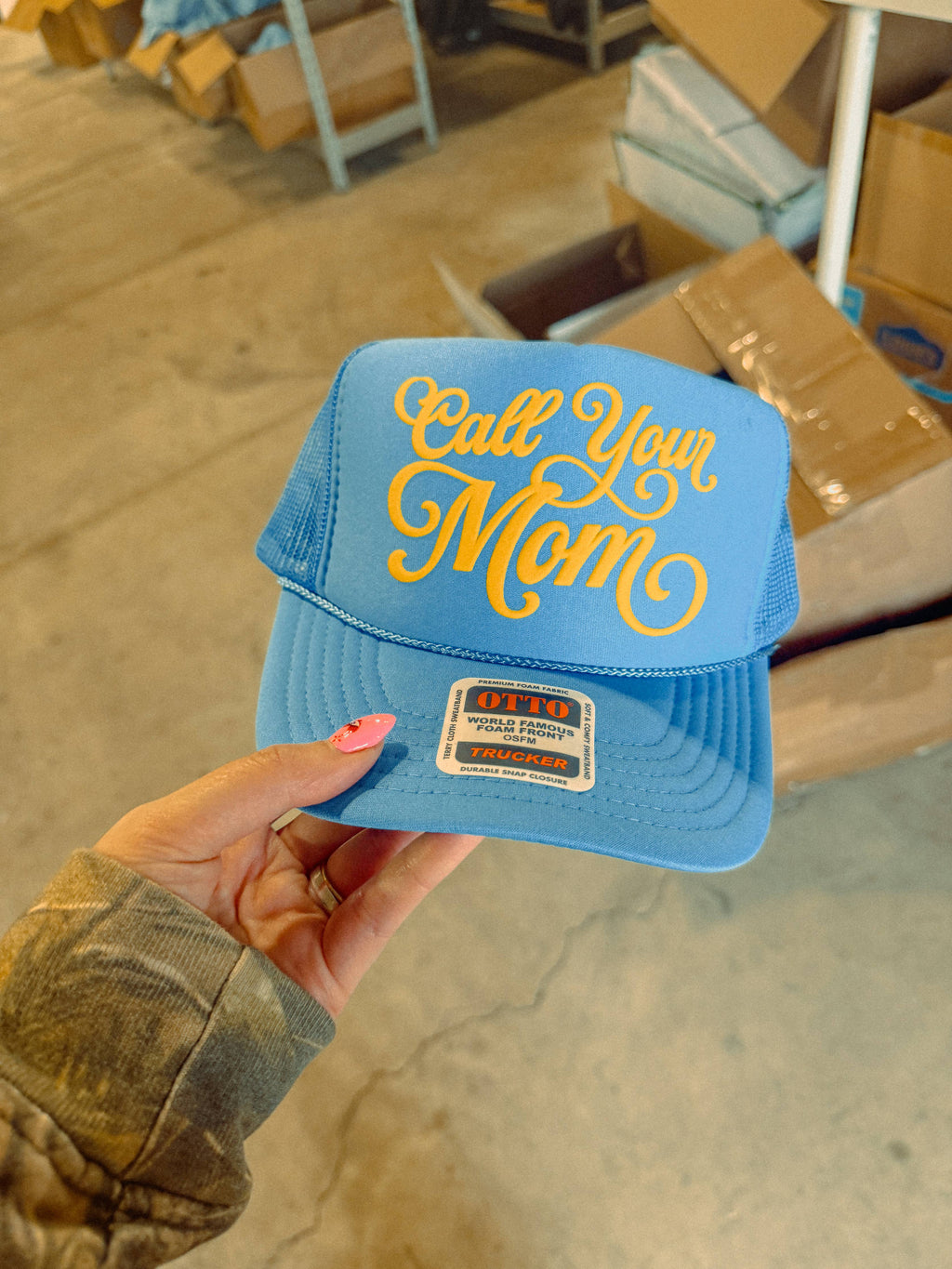 Call Your Mom Trucker Hat
