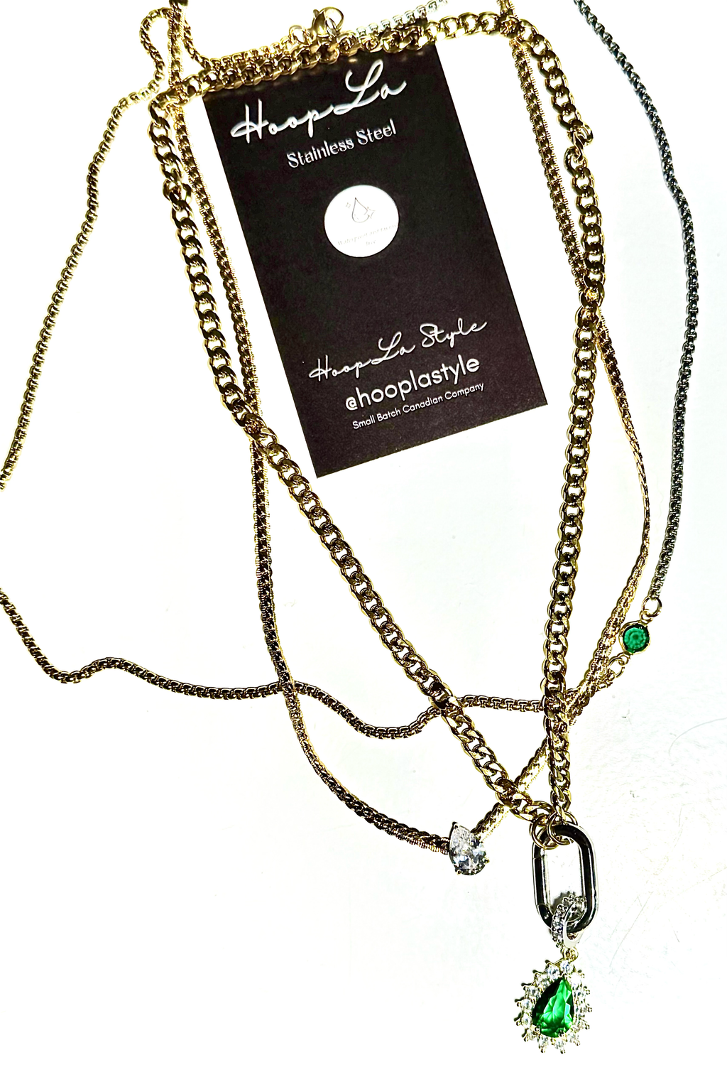 Gia-Tear Drop Solitaire Princess Setting Wheat Chain Steel