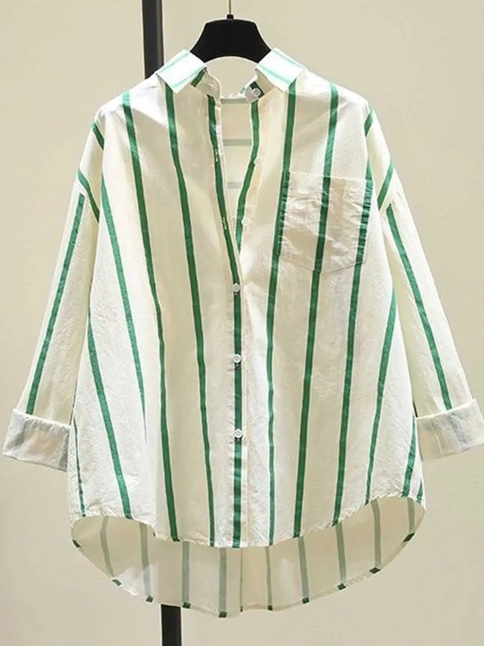 Green stripe button down