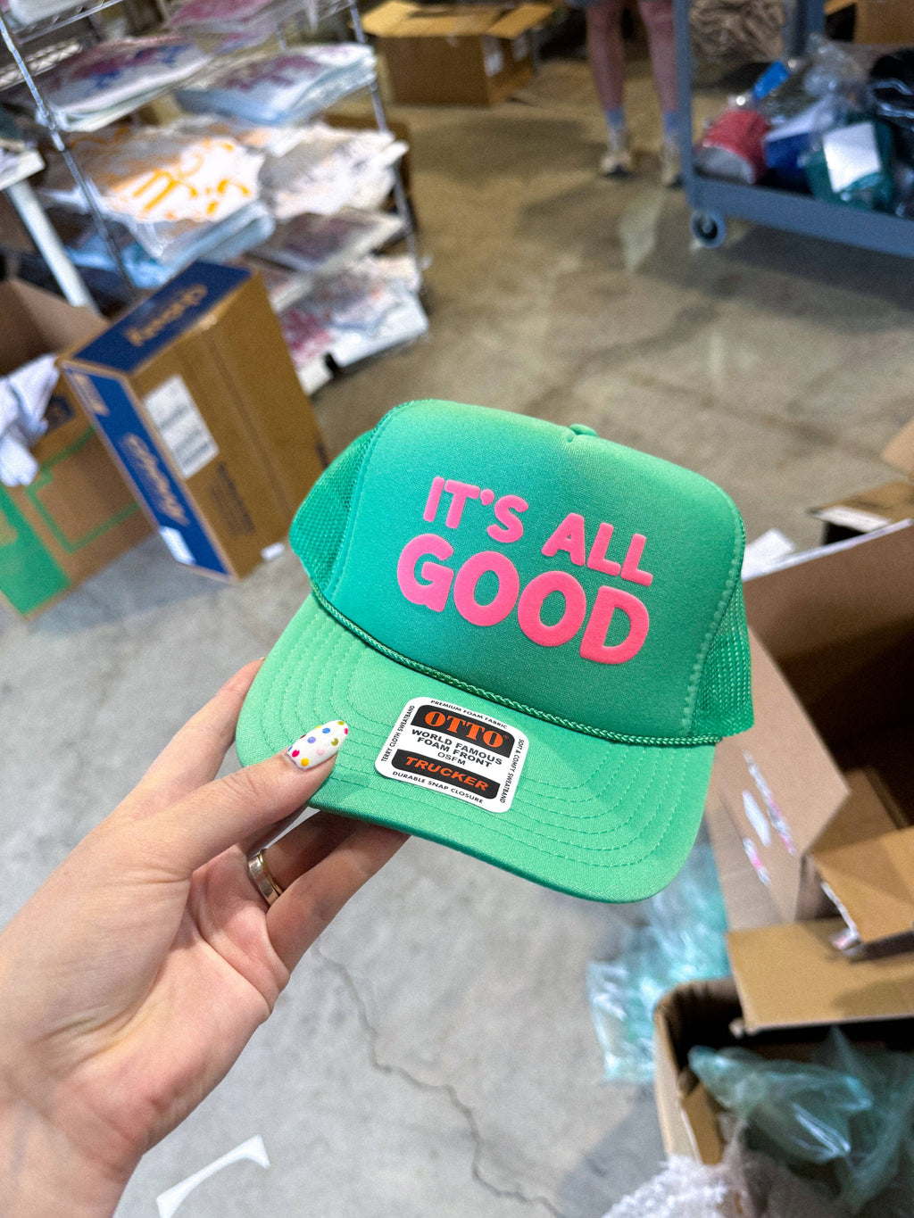 It's All Good, Pink Puff Summer Trucker Hat