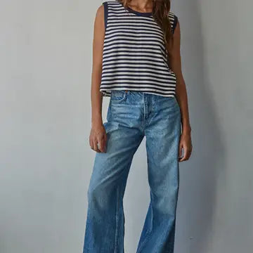 Relaxed striped tank