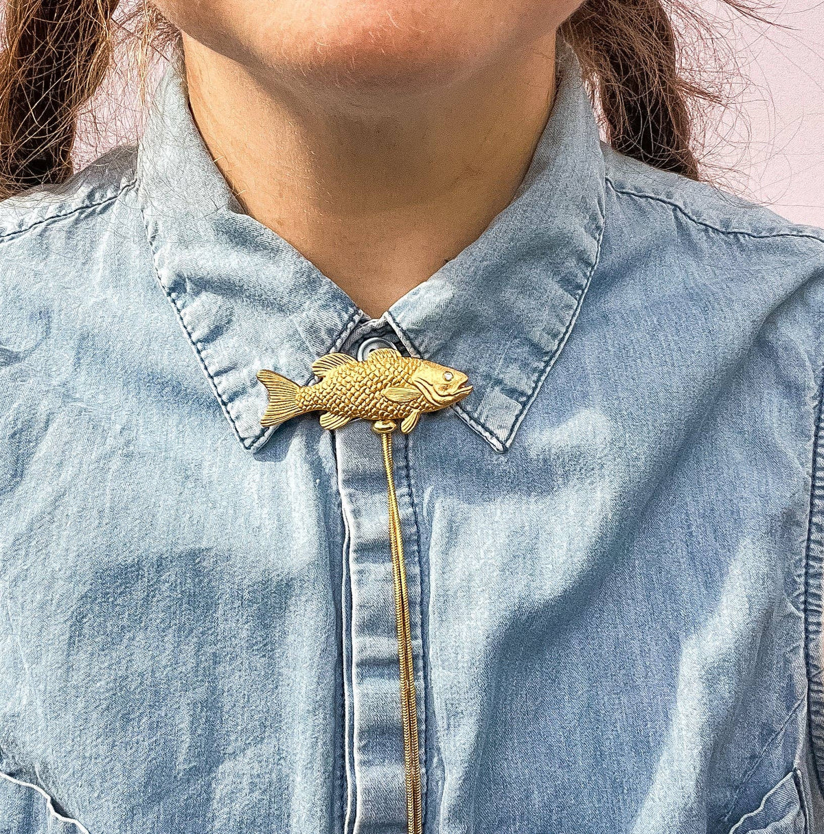 Gold Fish Bolo Tie