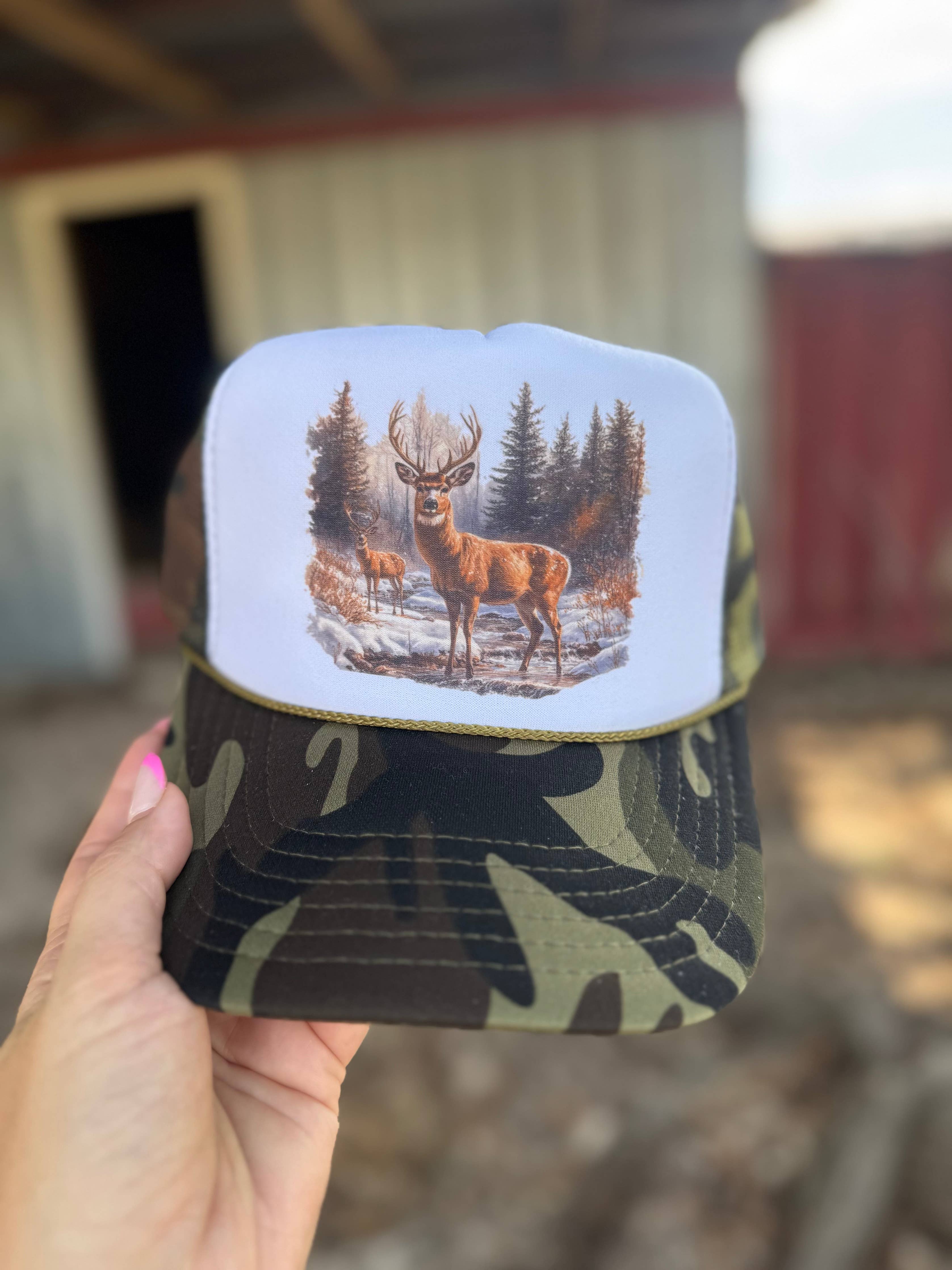 Retro Deer Trucker