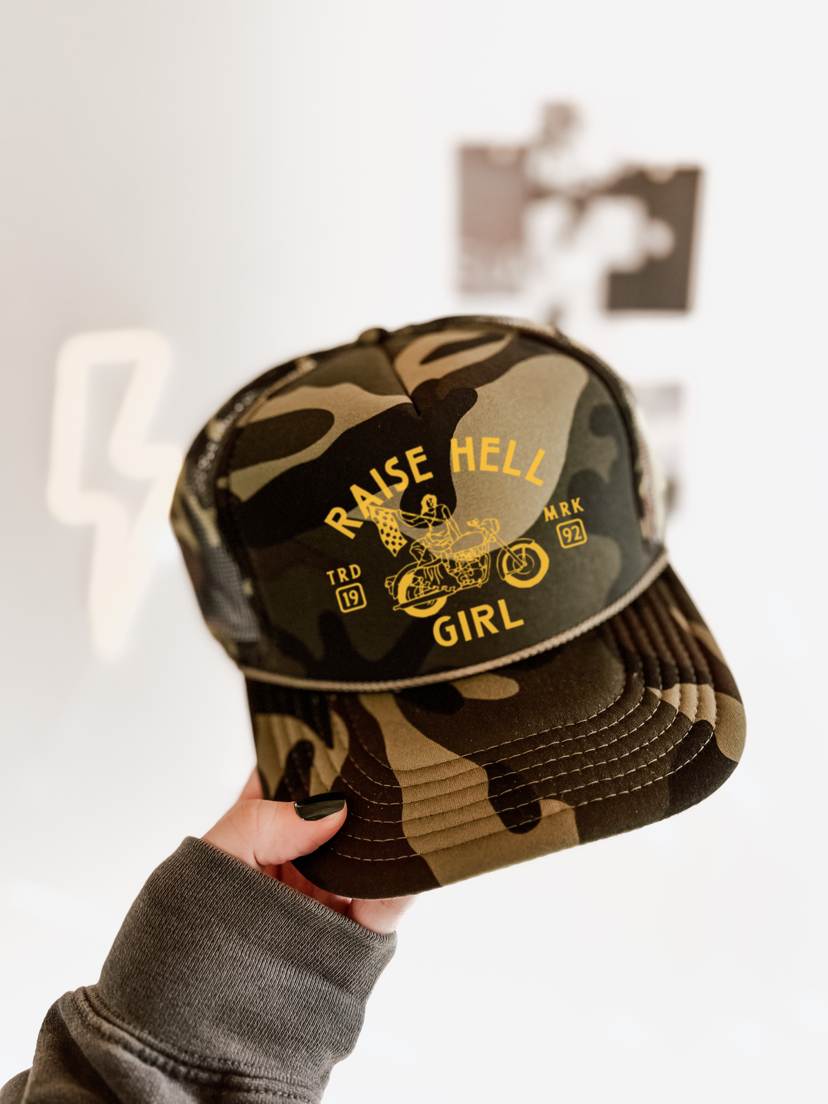 Raise Hell Girl Trucker Hat