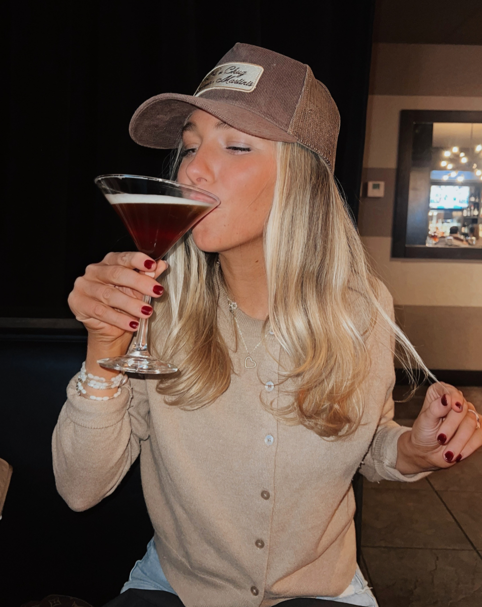 Let's Chug Espresso Martinis - Brown Corduroy Trucker Hat
