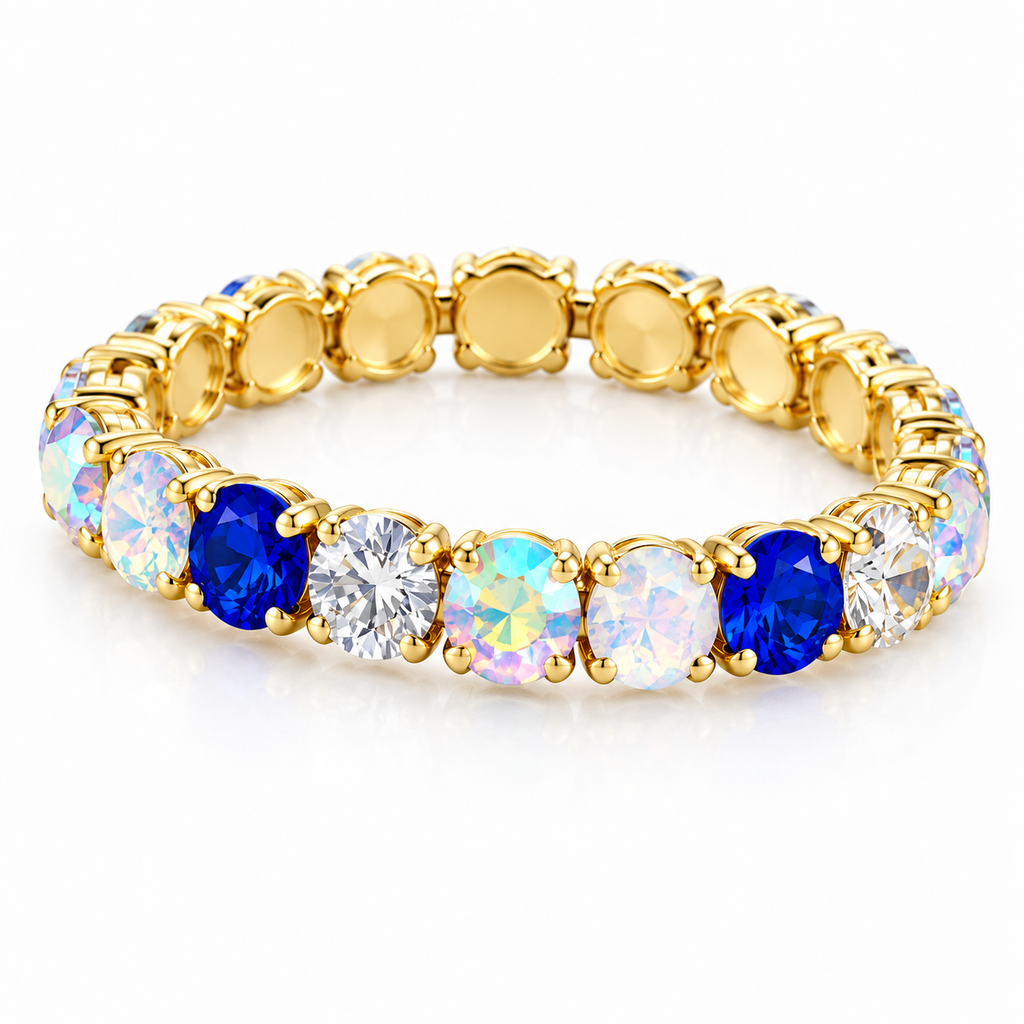 Blue Game Day Tennis Bracelet
