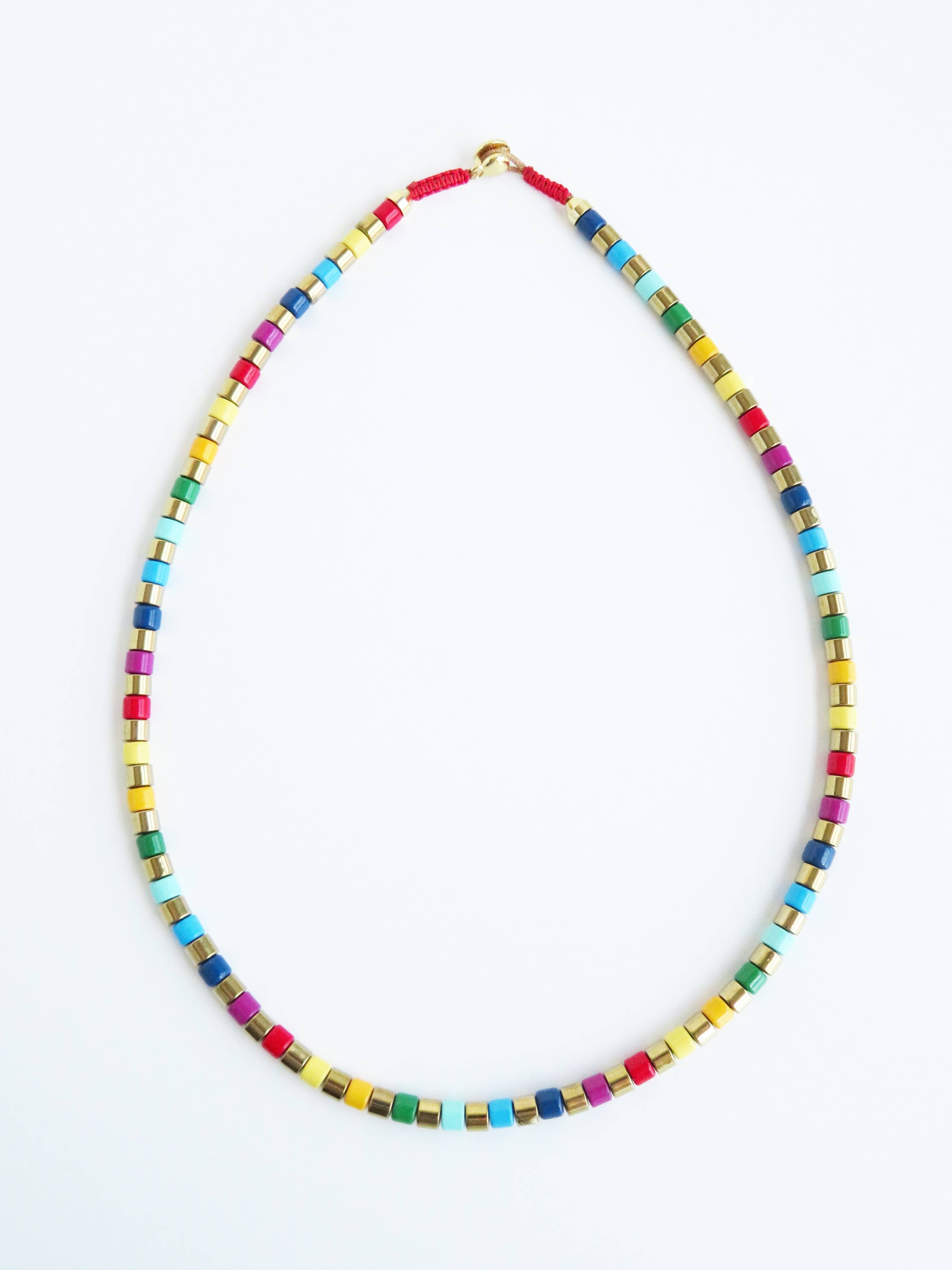 Enamel Tube Necklaces
