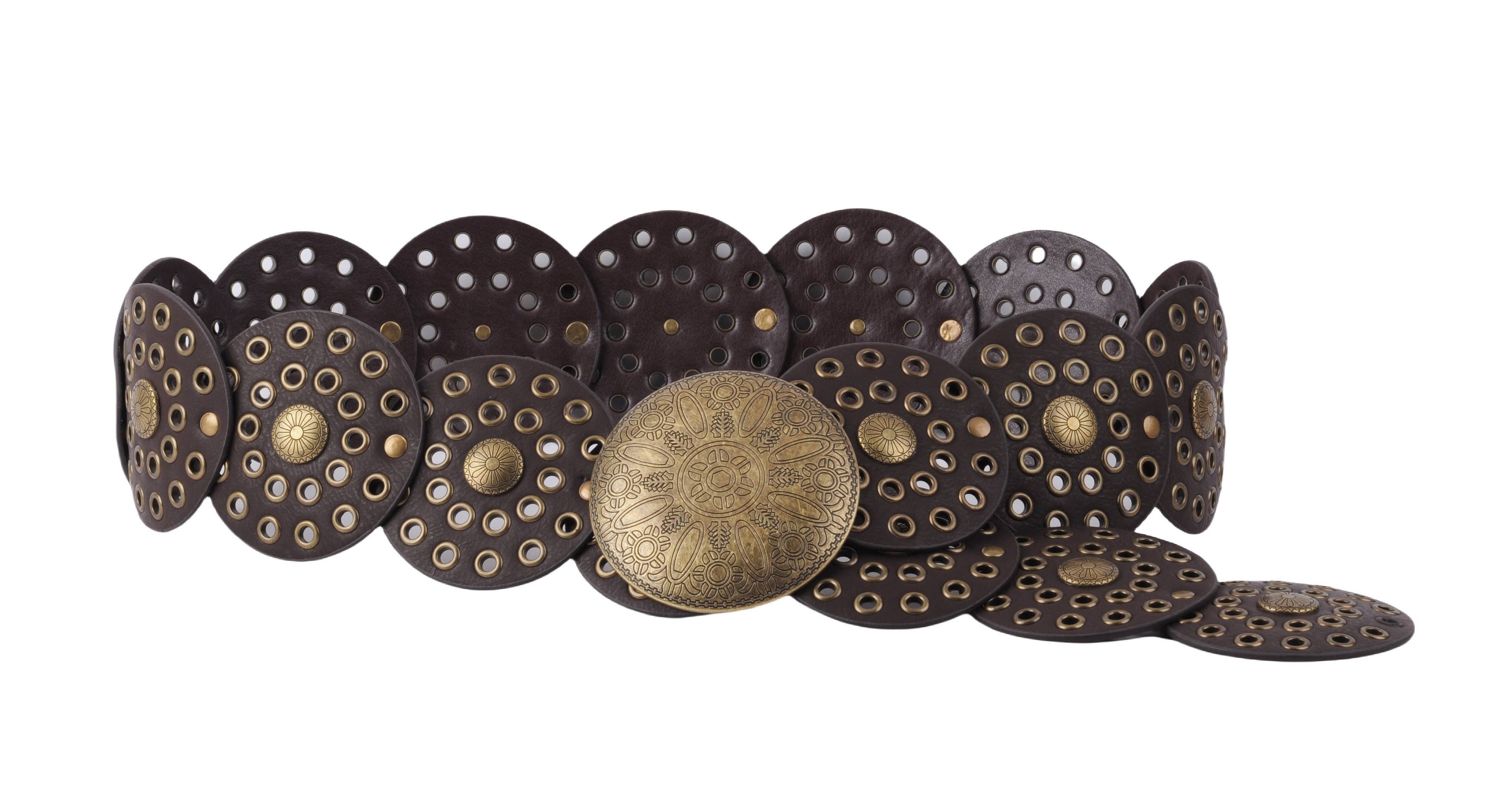 Wide Western Belt for Women | Cowgirl Disc Belt with Grommet