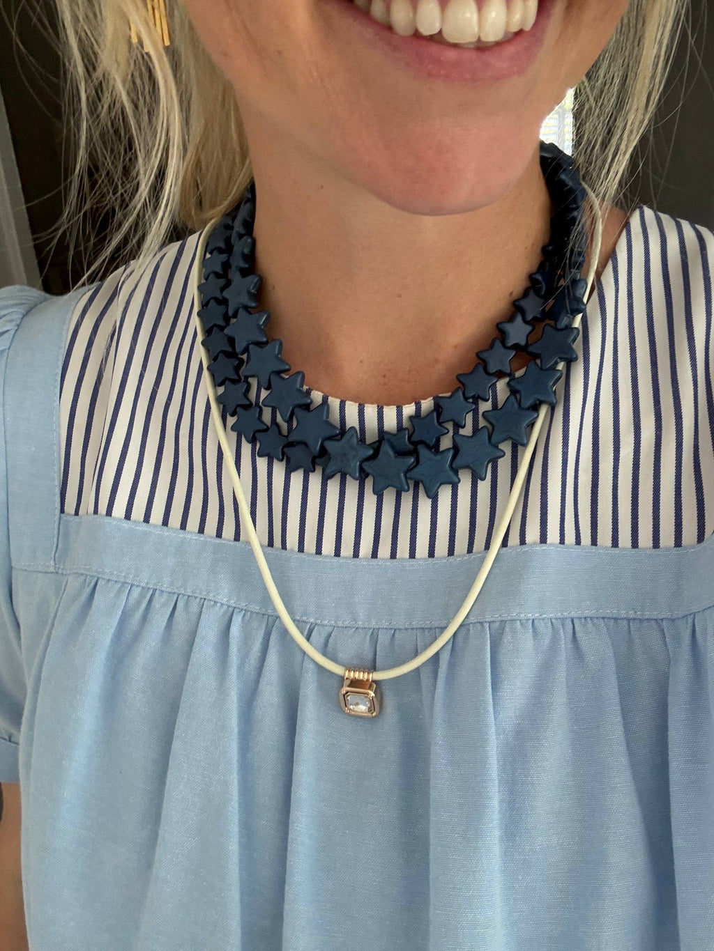 Star Necklace - Large - Navy