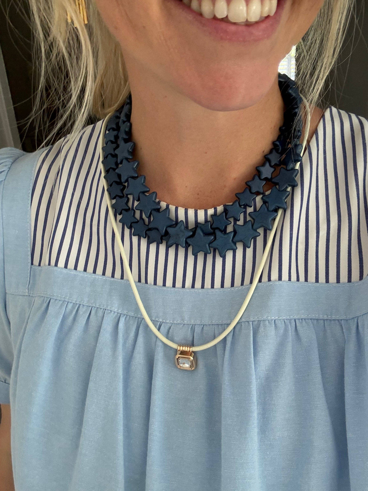 Star Necklace - Large - Navy