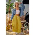 Mustard paperbag pants