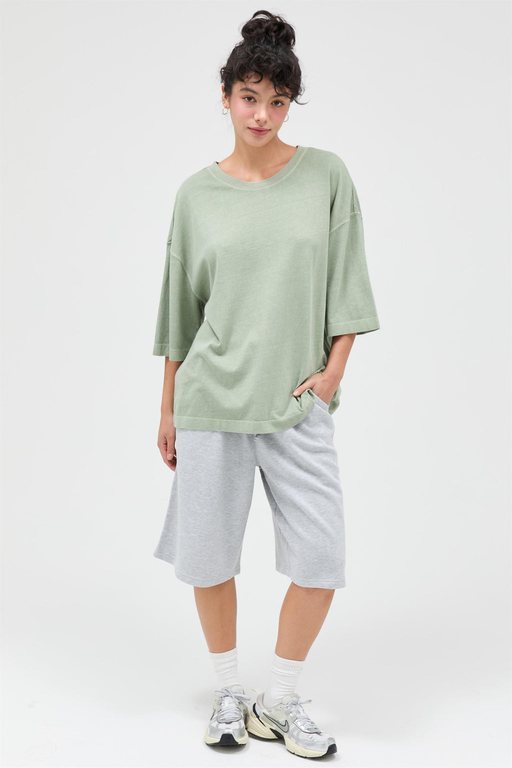 Oversized half sleeve shirt