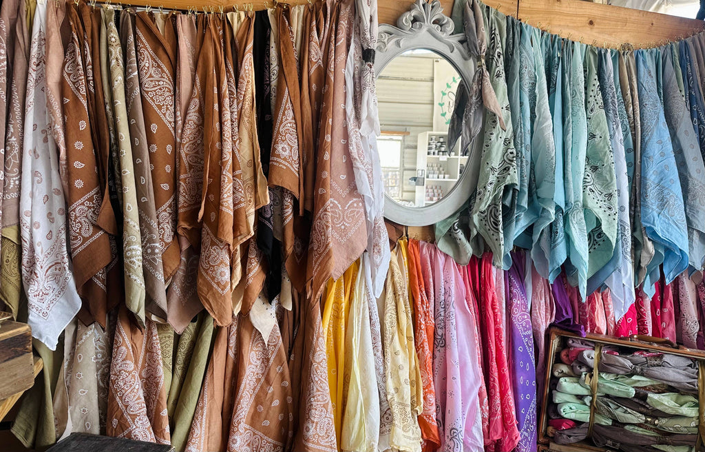 Black Hand Dyed Bandanas
