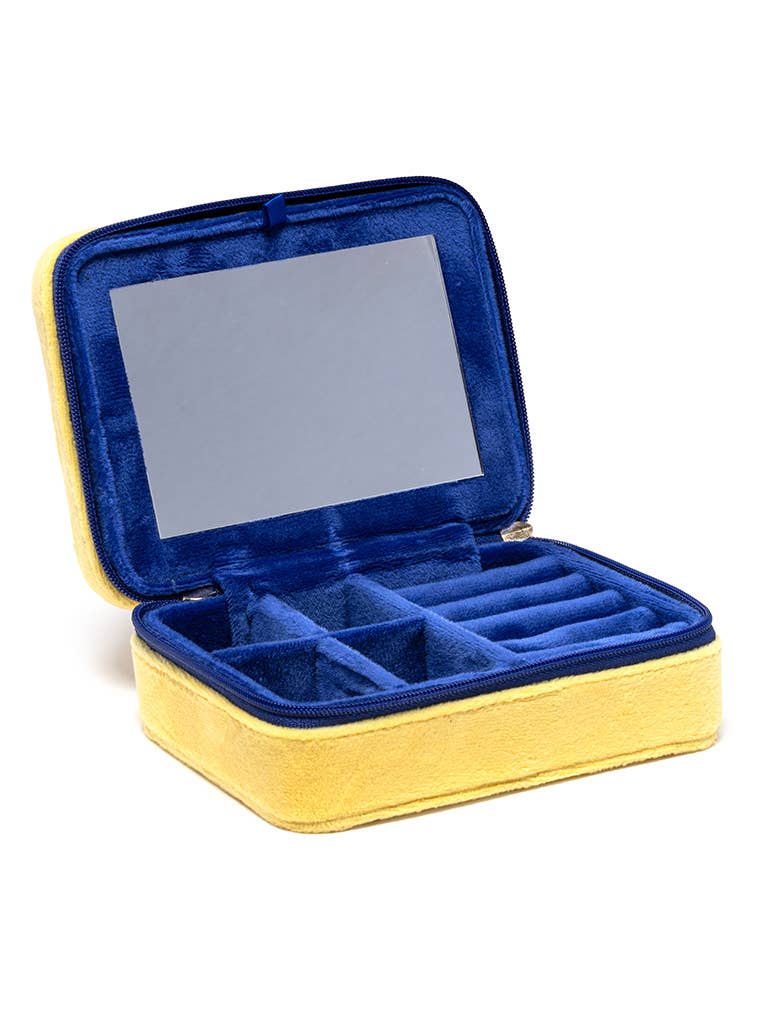 Velvet Jewelry Zip Case- Butter Stick