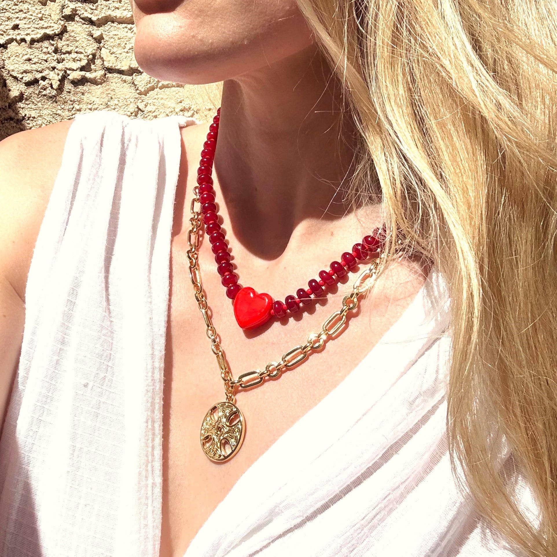 Red Remi Beaded Candy Necklace