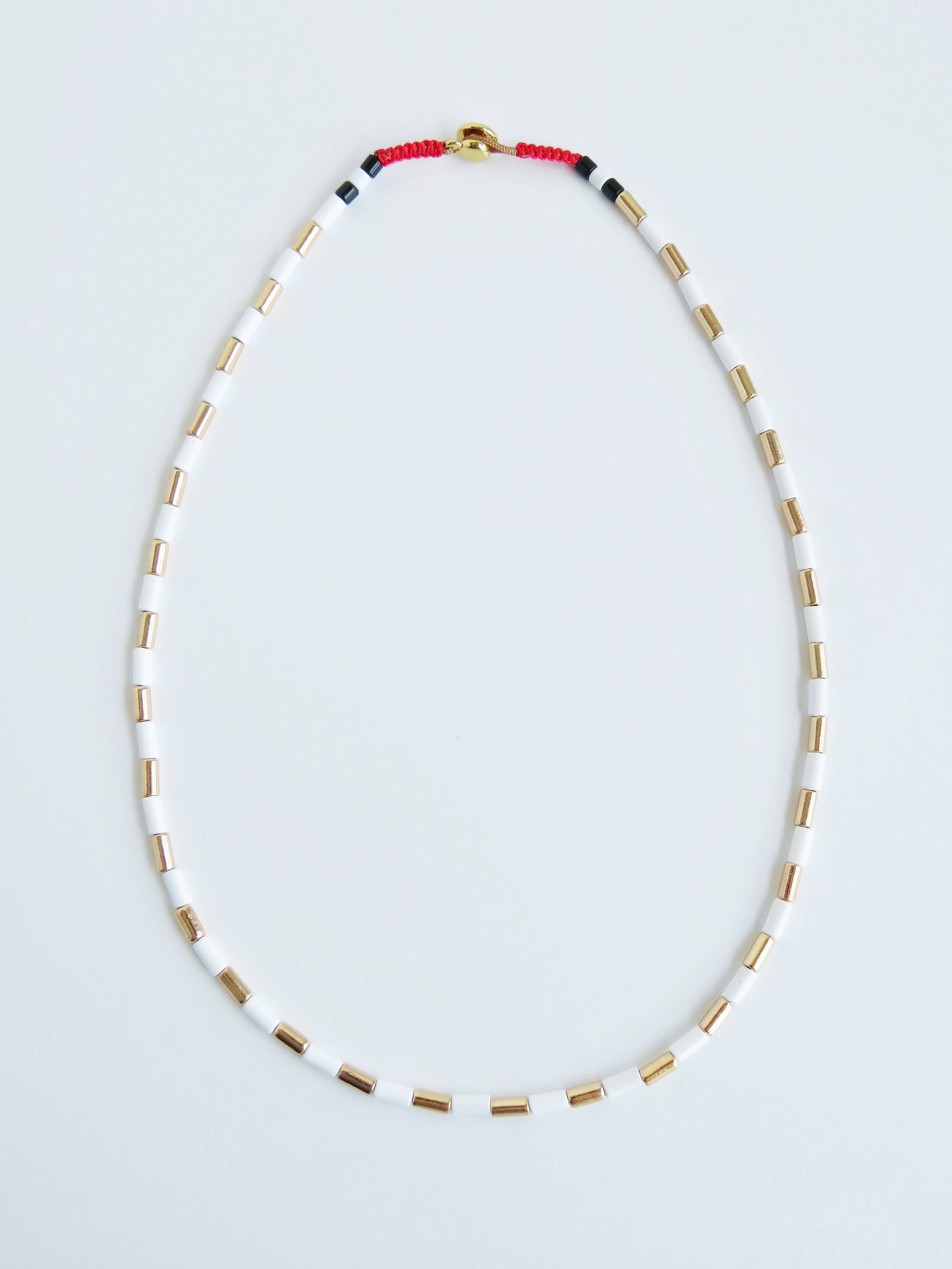 Enamel Tube Necklaces