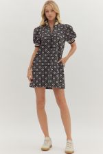 Black floral dress
