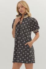Black floral dress