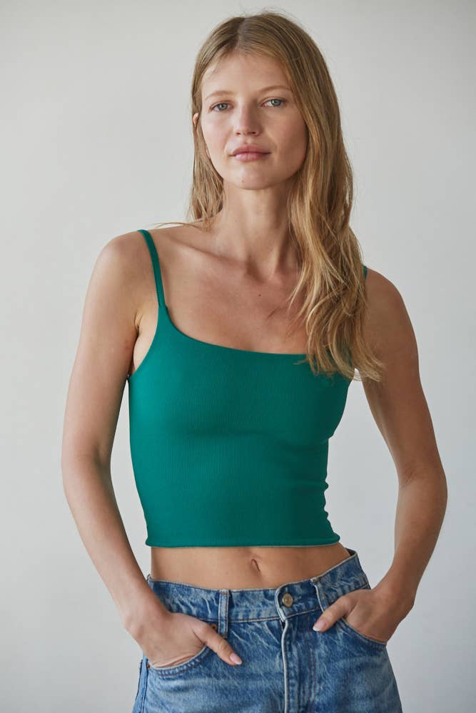 Knit Striped Seamless Cami Reversible