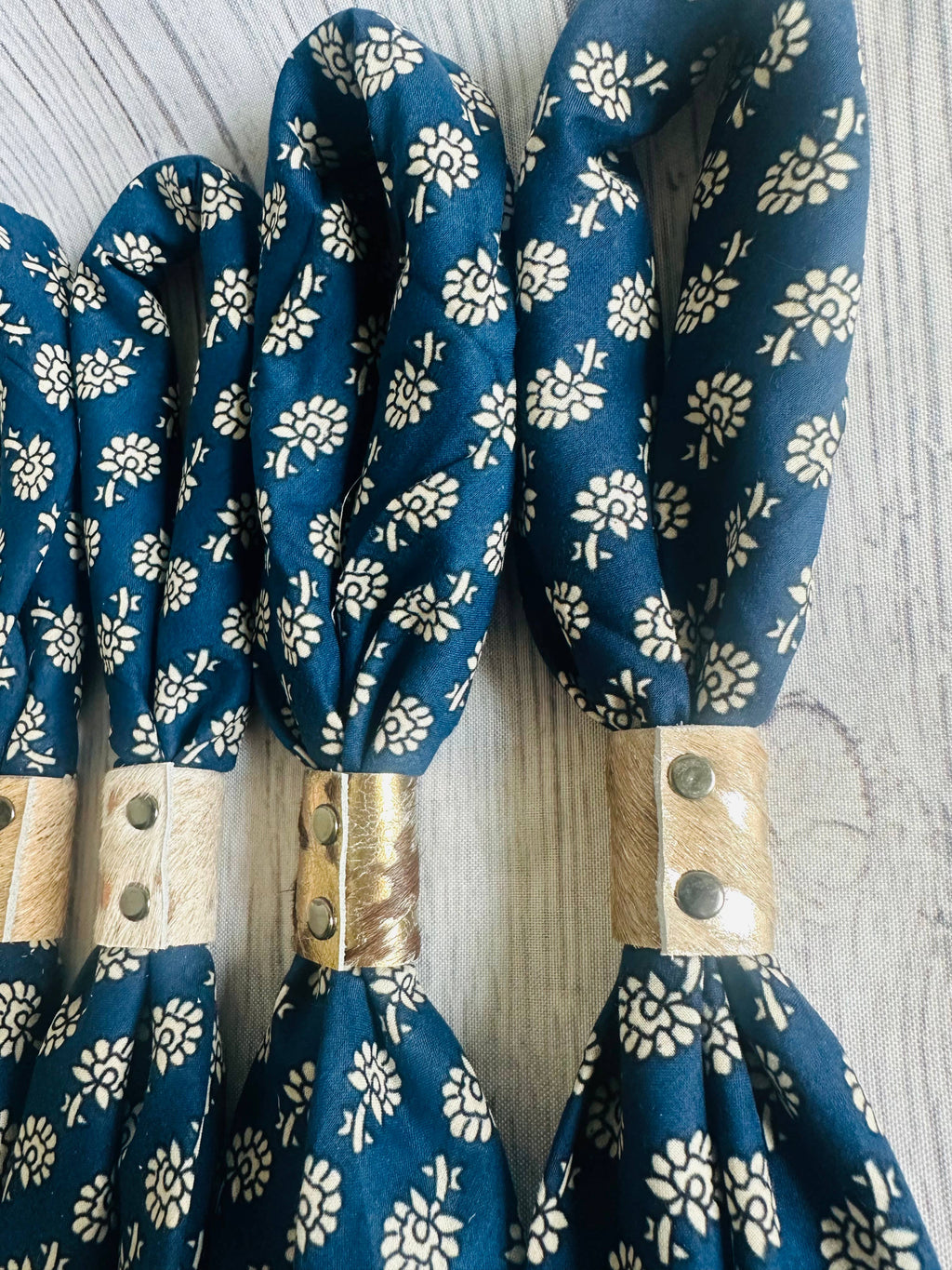 Blue Floral Bandanas