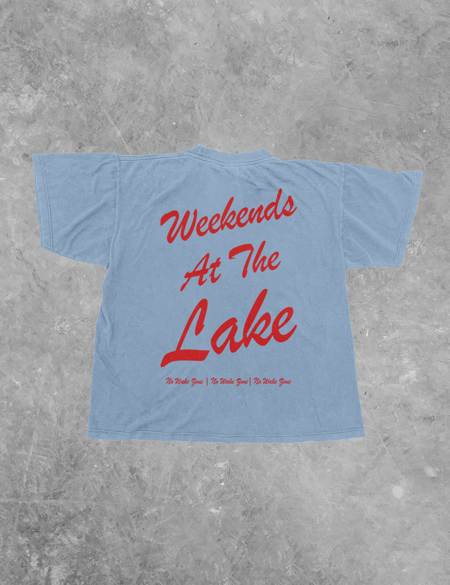 Weekends At The Lake, Summer Boxy Cotton T-Shirt