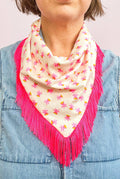 Fringe Bandana- white/pink