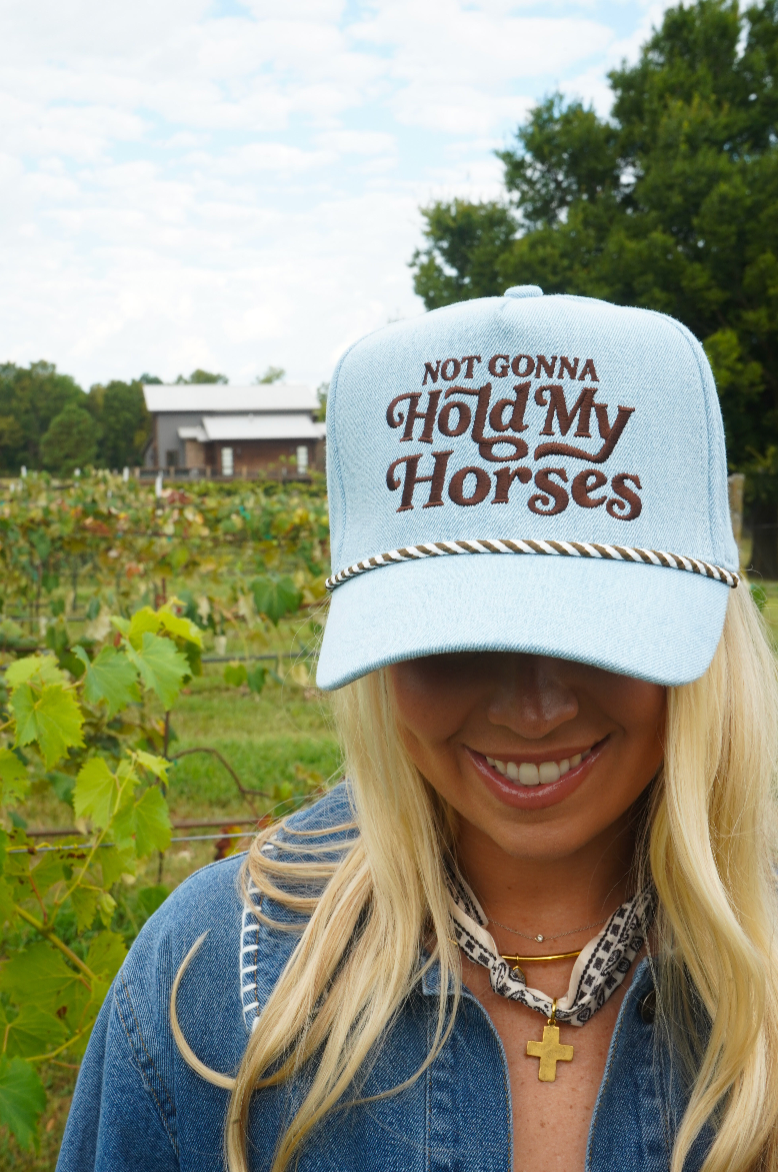 Hold My Horses - Denim Trucker Hat