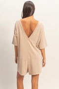 Low back t-shirt romper