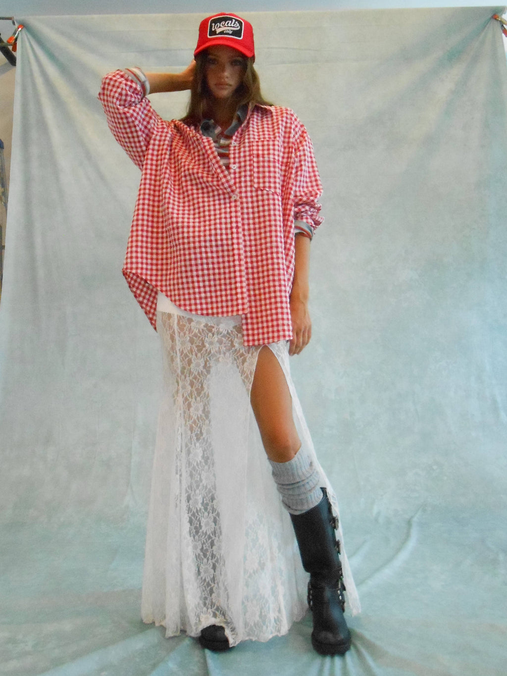 Oversized Gingham Button Down