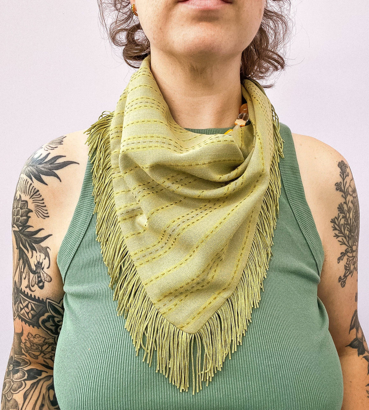 Fringe Bandana - sage